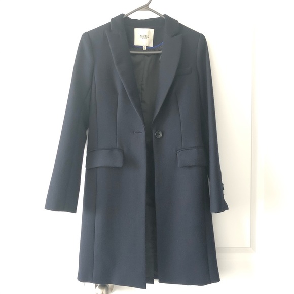 Asobio Navi Blue Wool Slim Coat - Picture 2 of 12